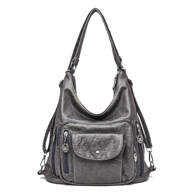 Durable Women's Retro Soft Leather Mother Women's Shoulder Bag