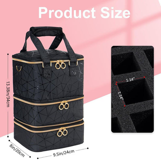 Nail Polish Bottles Large Capacity Double Makeup Bag