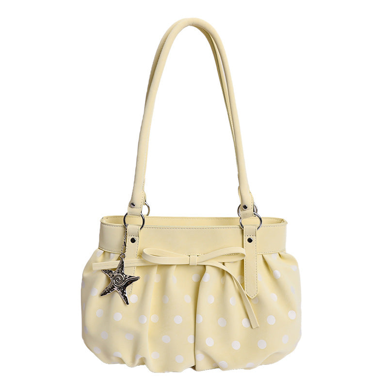Women's Capacity Commuter Spring High-grade Fashion Polka Underarm Bag