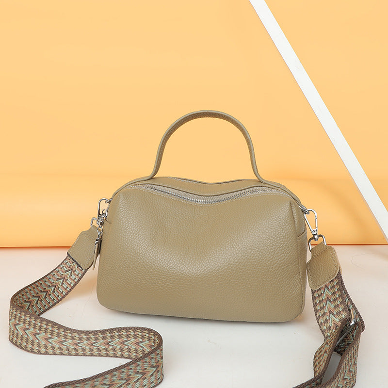 Women's Cowhide Leather Summer Simple High Sense Women's Shoulder Bag