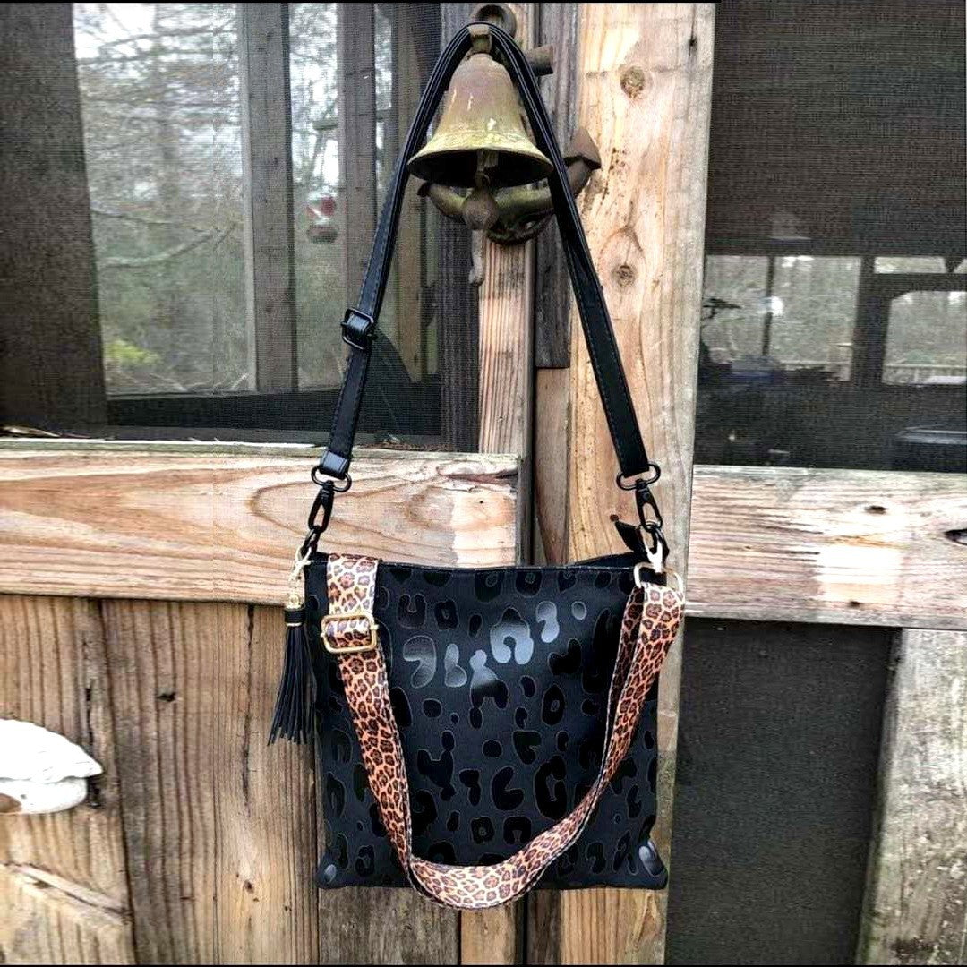 Glamorous Women's Plaid Leopard Strap Trendy Shoulder Bags