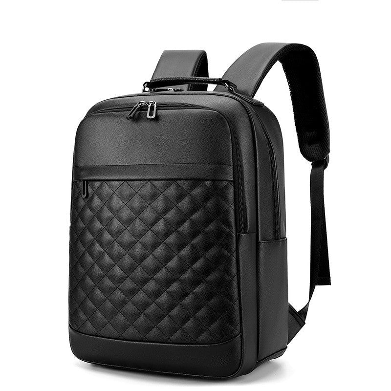 Men's Leather Large Capacity Computer Business Embroidery Bags