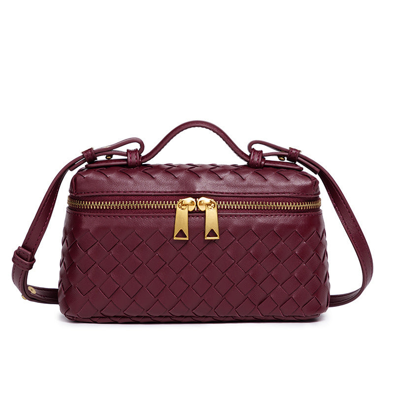 Women's Handmade Woven Fashion Lunch Box Trendy Bags