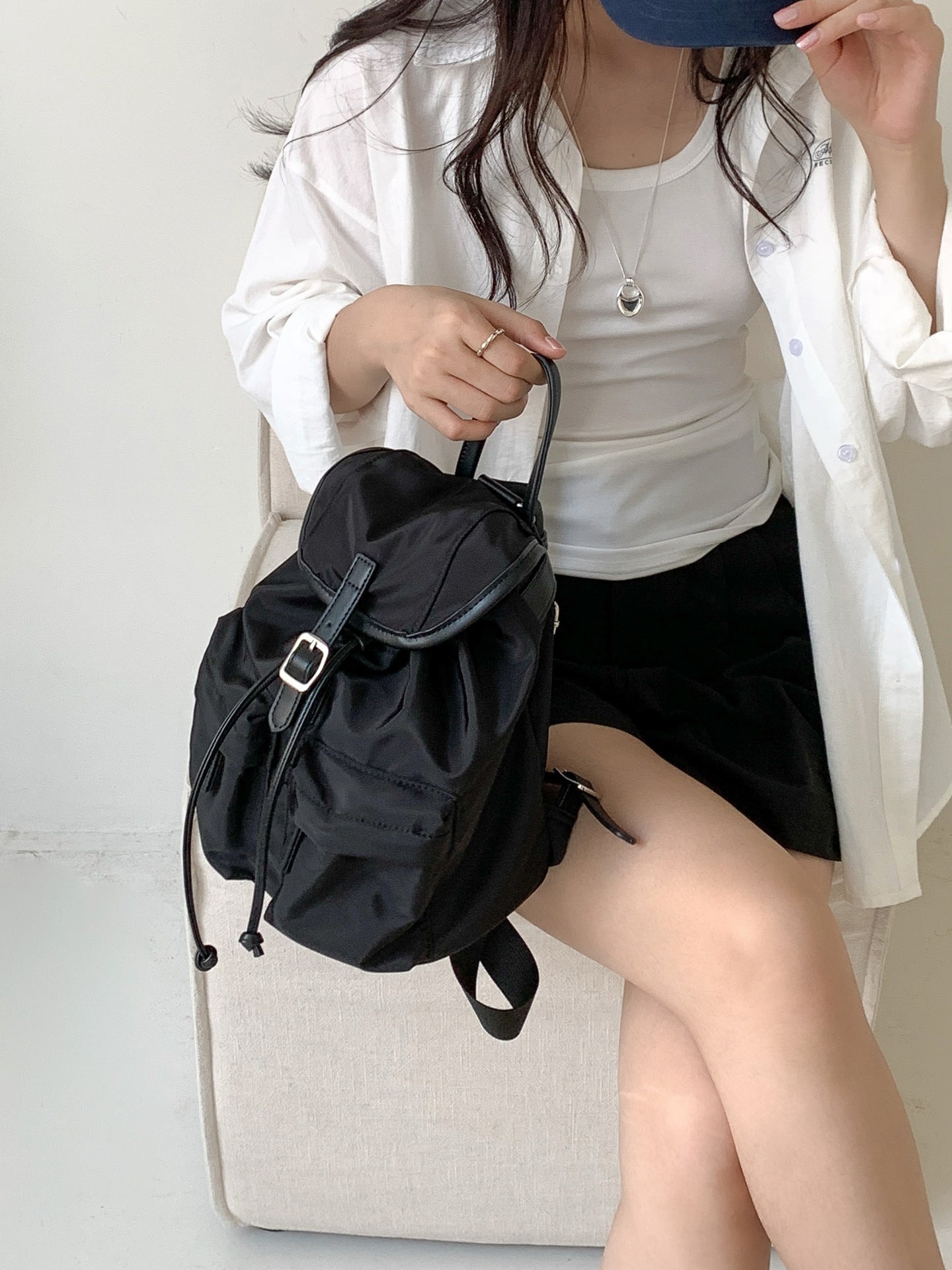 Women's Korean Style Commuter Lightweight Fashion Nylon Backpacks