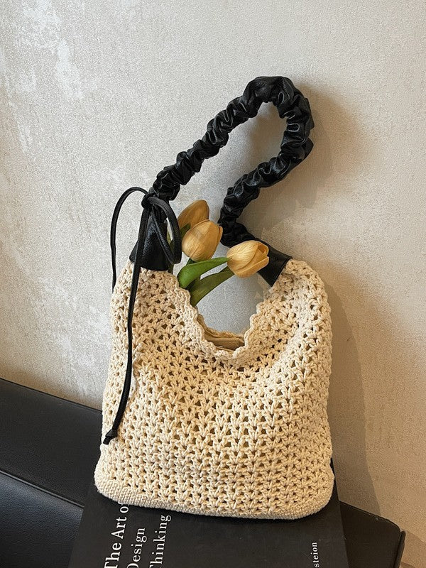 Women's Knitted Woven Idle Style Seaside Holiday Women's Shoulder Bag