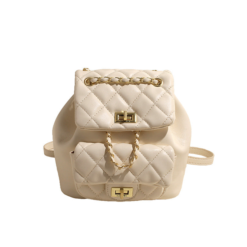 Women's Rhombus Chain Spring Trendy Fashion Simple Women's Backpack