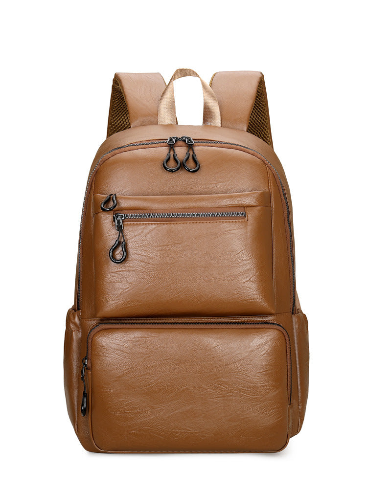 Leather Short Distance Trip College Computer Backpacks
