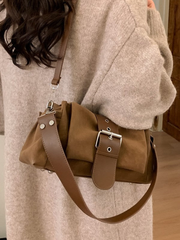 Women's Retro Brown Fashion Commuter Underarm Bags