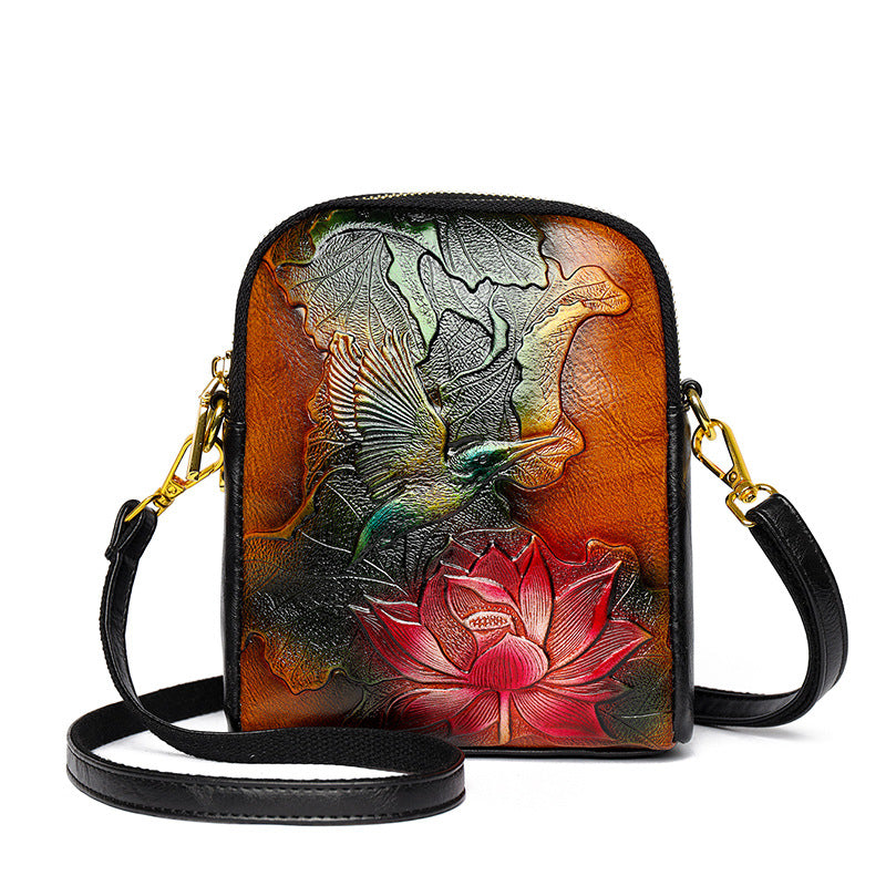 Women's Ethnic Style Painted Texture Commuter Versatile Bags
