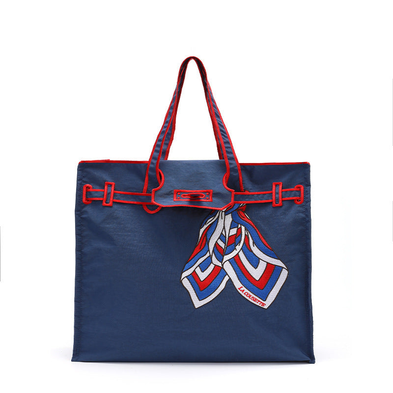 Women's Shopping Canvas Portable Embroidered For Tote Bag