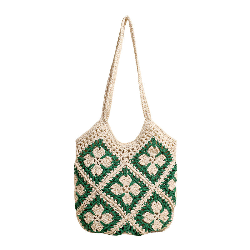 Women's Large Capacity Ethnic Style Hollow Seaside Tote Bag