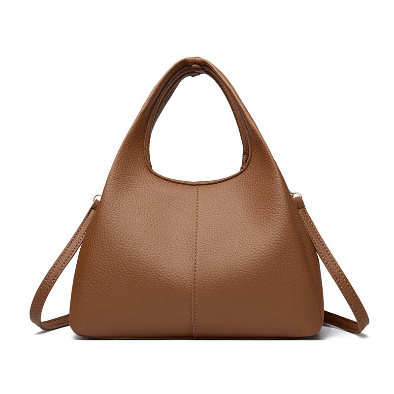 Graceful Women's Lychee Pattern Simple Commuter Handbags