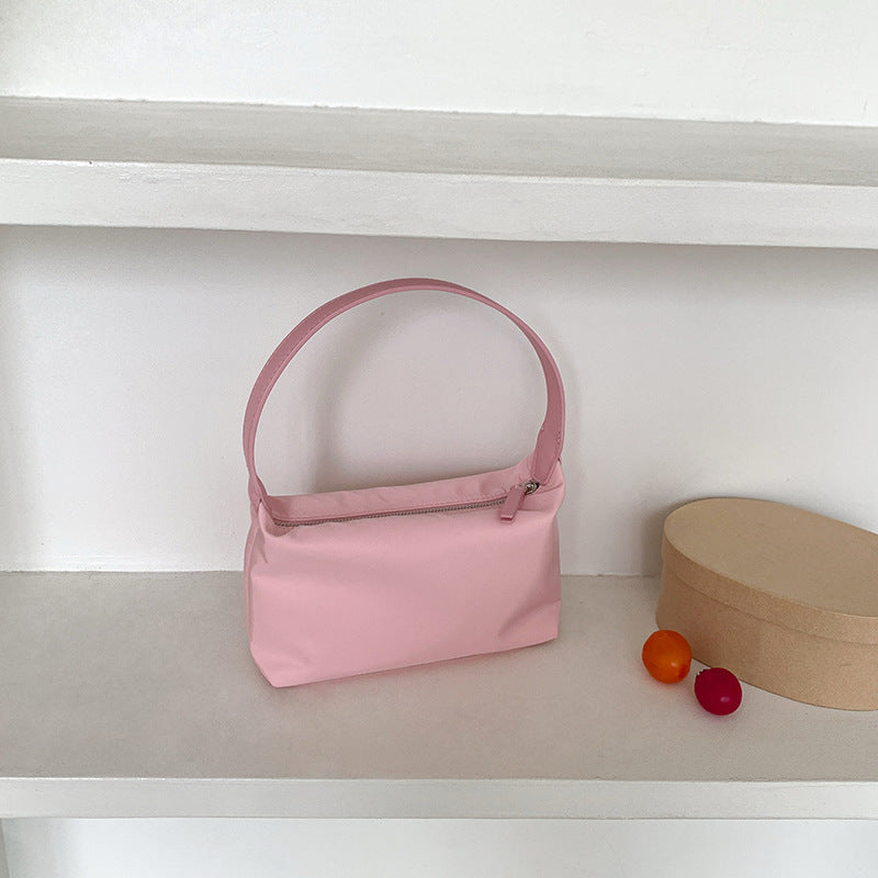 Women's Simple Pure Color Design Commuter Nylon Women's Handbag