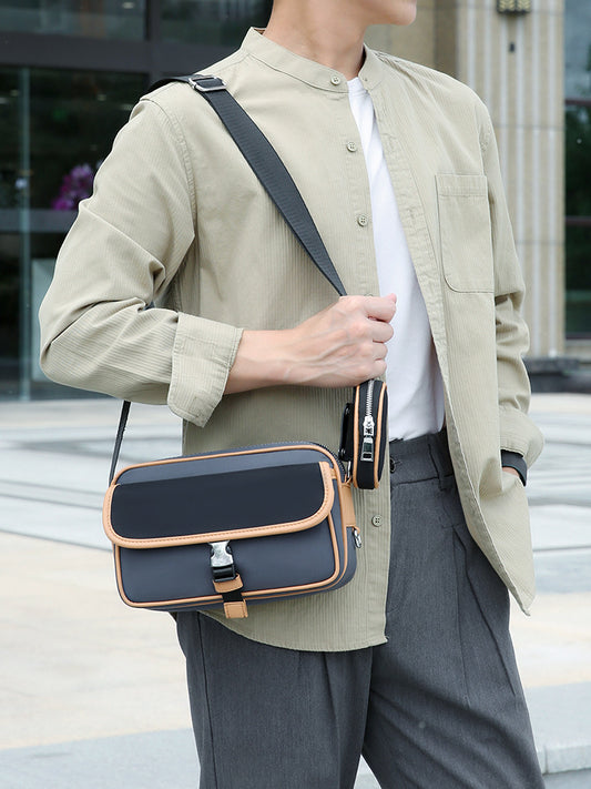Men's Fashion Leisure Commute Large Capacity Versatile Men's Messenger Bag