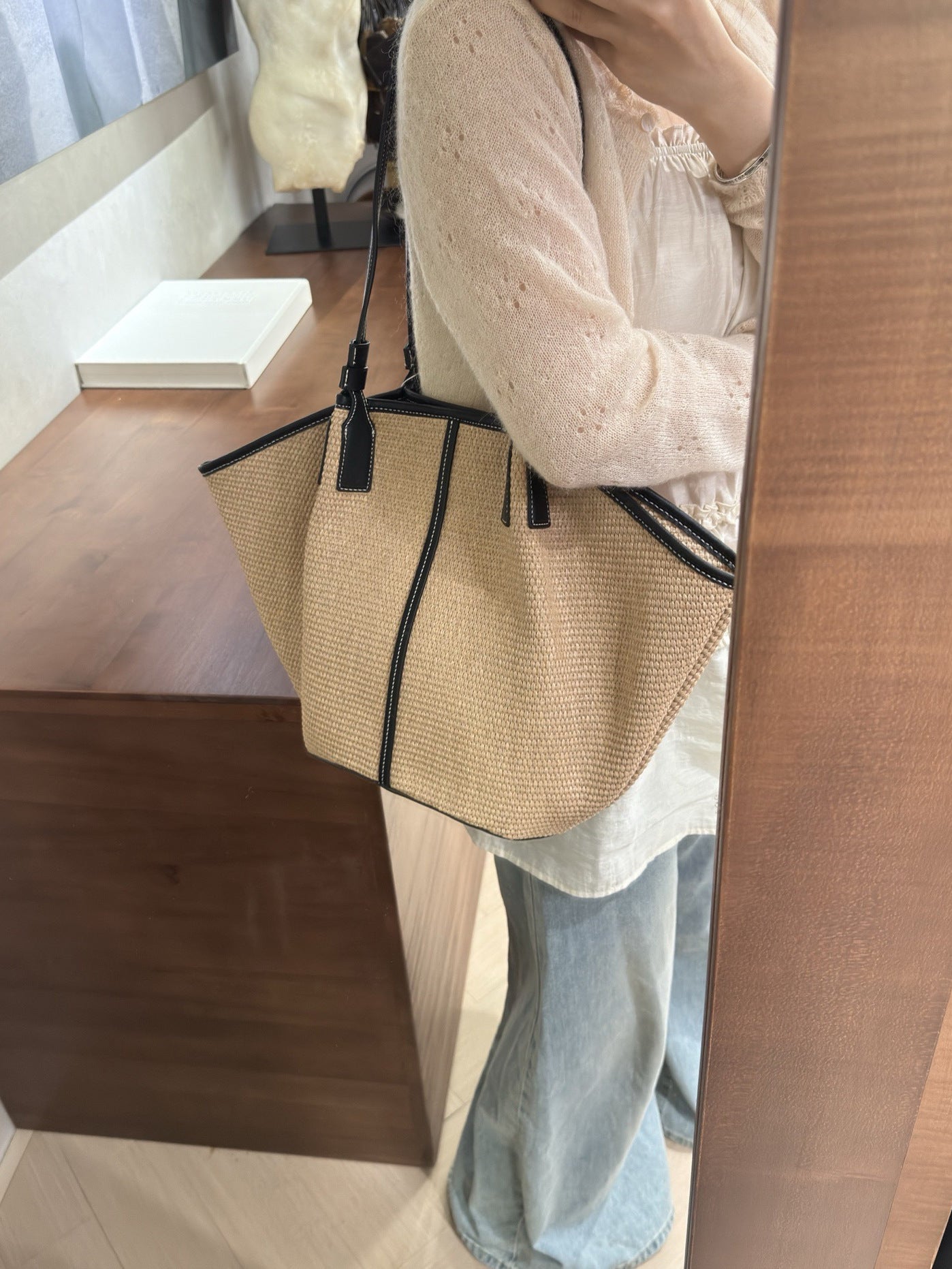 Women's Woven Large Capacity Totes Retro Vacation Bags