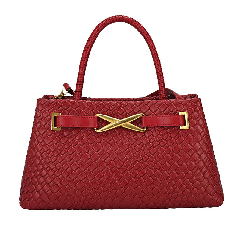 Women's Woven Fashion Horizontal Large Capacity Commuter Women's Handbag