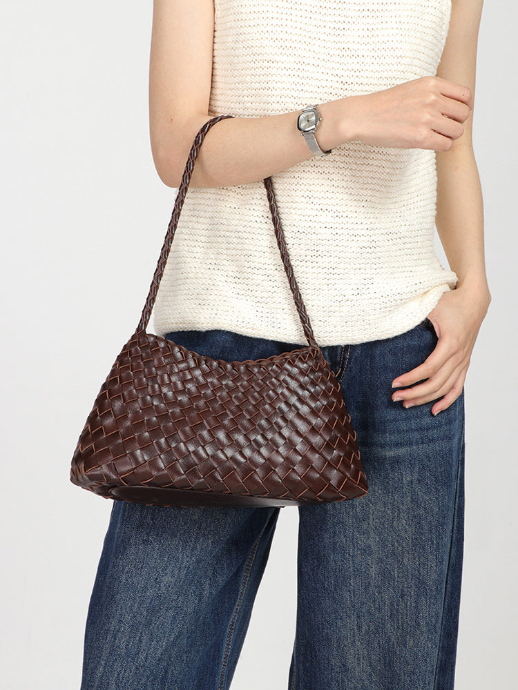 Women's Design Light Luxury Woven Portable Vegetable Bags