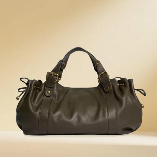 Women's Mild Luxury Retro Drawstring Baguette Niche Underarm Portable Leisure Tote Bag