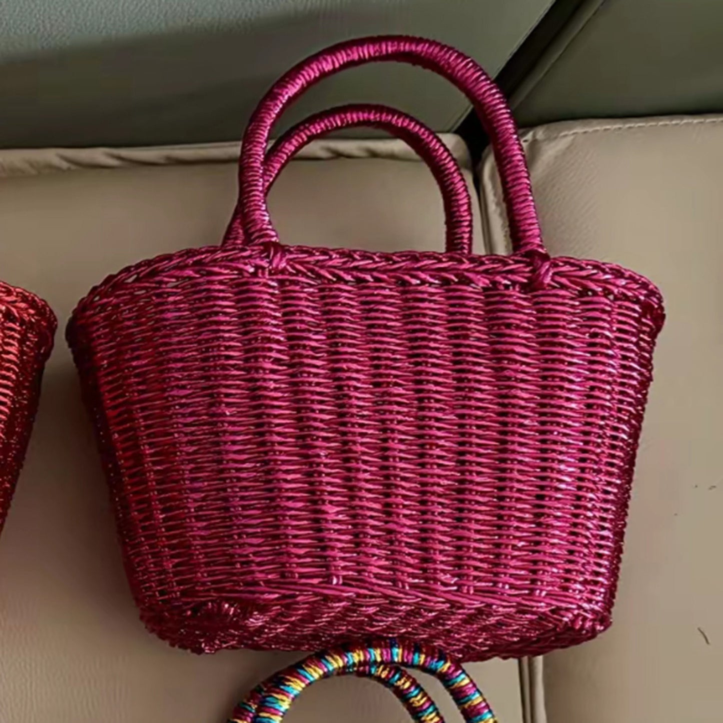 Women's Portable Fashion Hand-woven Shopping Date Underarm Bags