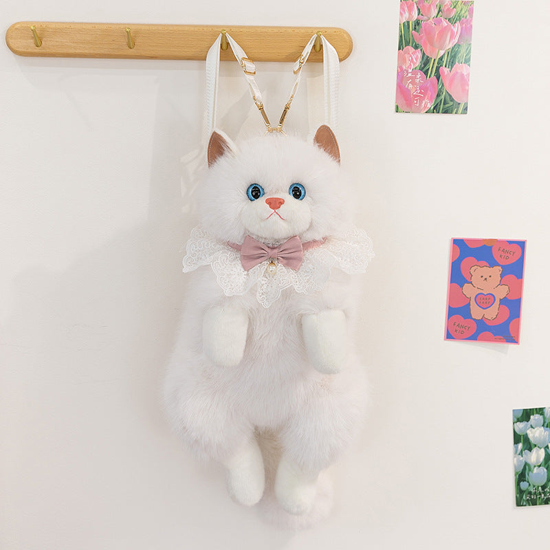 Cartoon Cat Cute Simulation For Girlfriends To Accompany Sleep Hug Leisure Backpack