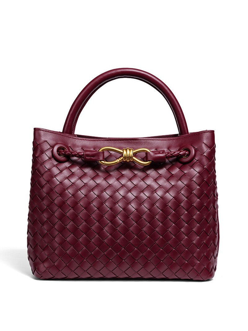Women's Horizontal Versatile Bow Design String Clip Handbags