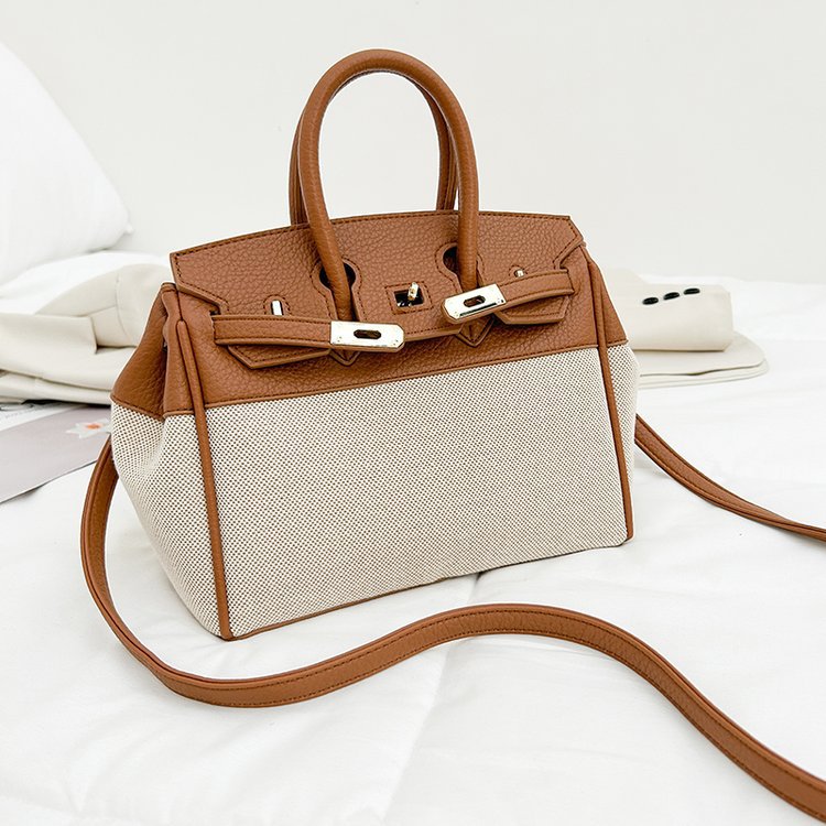 Women's Stylish Textured Kelly Popular Korean Portable Platinum Women's Shoulder Bag