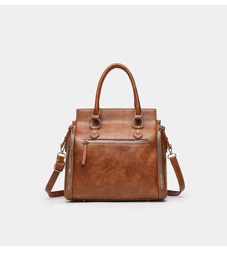 Women's Retro Style Large Capacity High-grade Commute Handbags