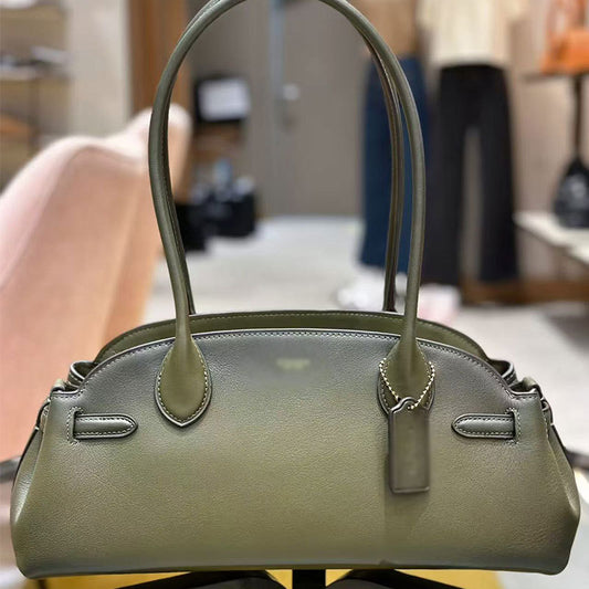 Oil Wax Portable Baguette Commuter Fashion Underarm Bag