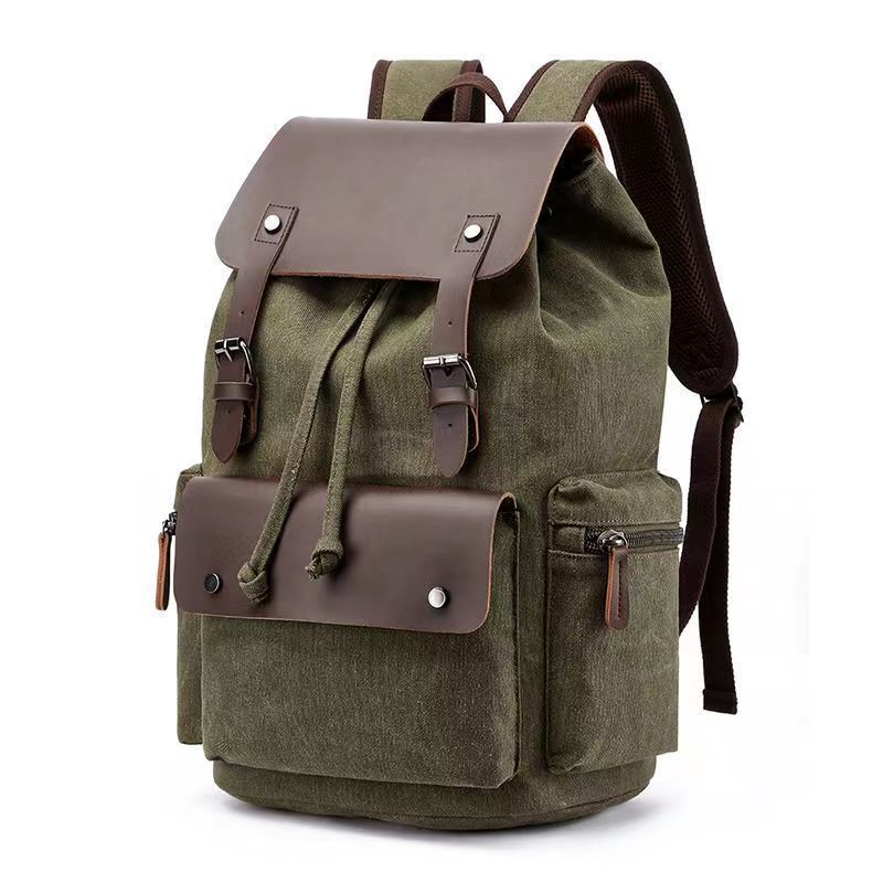 Men's Source Simple Canvas Large Capacity Retro Backpacks
