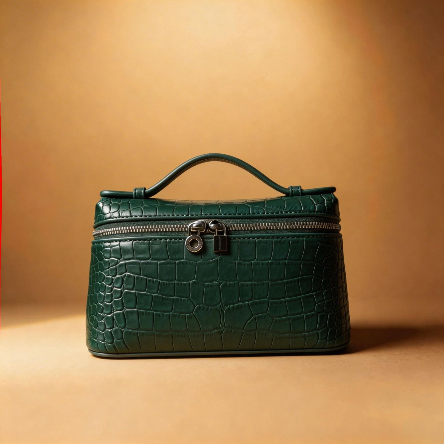 Women's Lunch Box Genuine Leather Ostrich Grain Women's Shoulder Bag