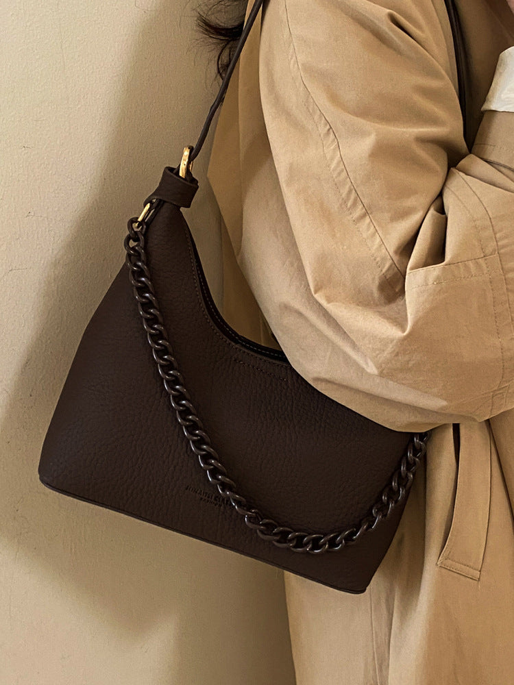 Women's Popular Fashion Minority Design Chain Underarm Cross Bags