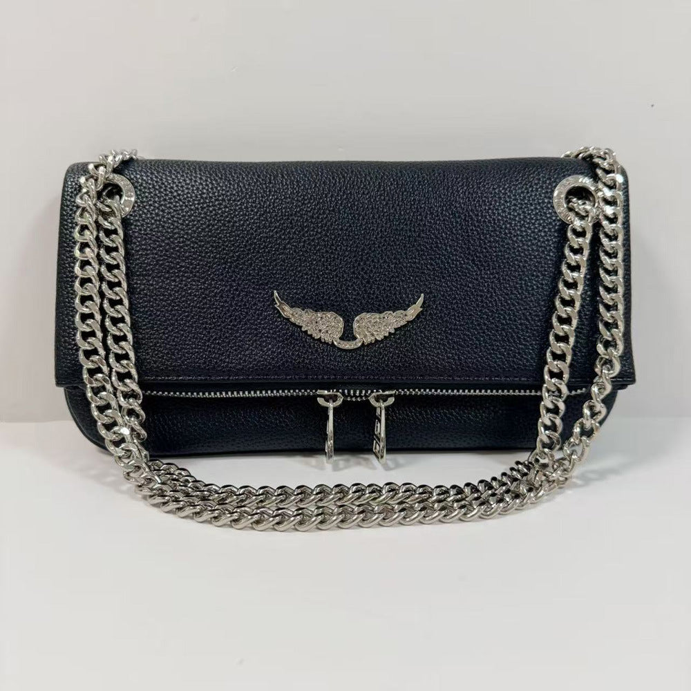 Women's Fashion Black Vintage Luxury Design Women's Messenger Bag