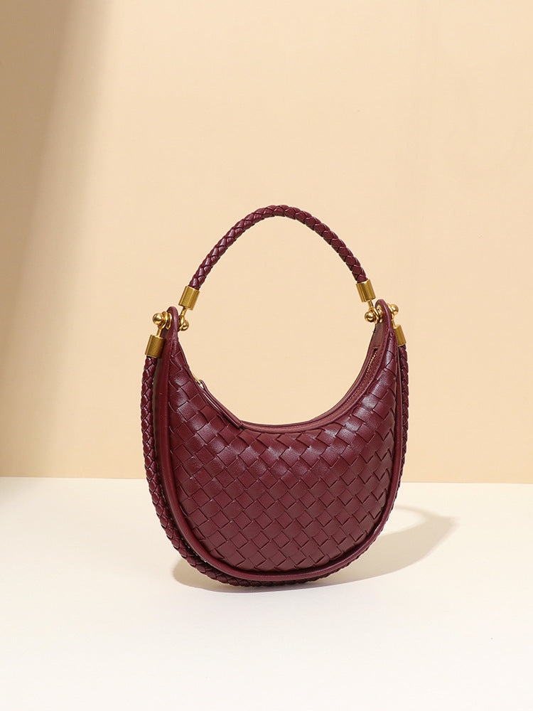 Graceful Women's Woven High-grade Moon Selenodont Underarm Bag