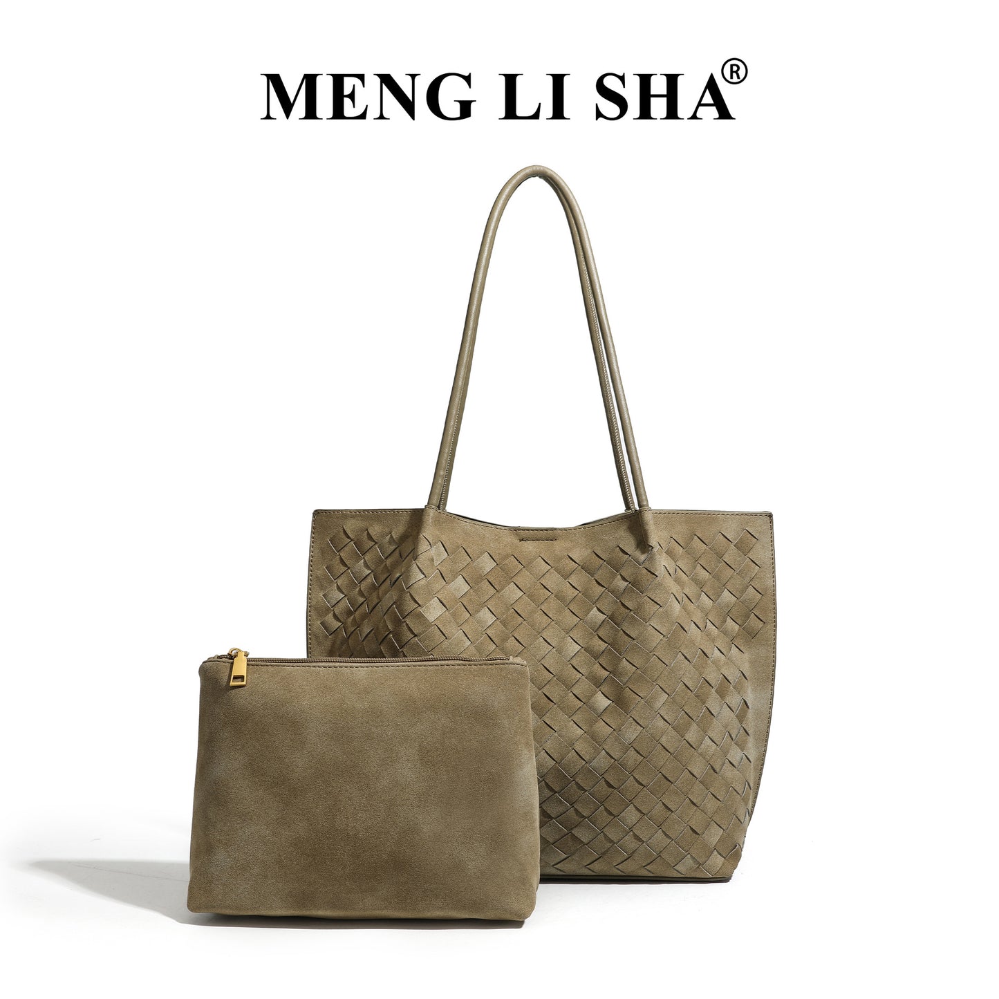 Fashion Unique High-grade Suede Woven Portable Tote Bags