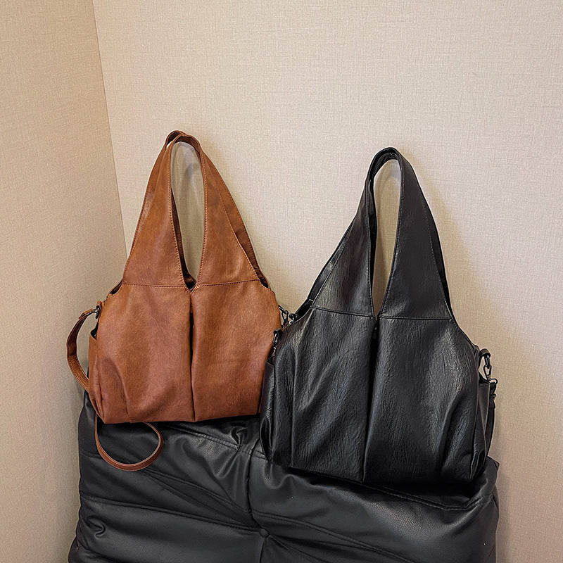 Oil Wax Skin Large Capacity Totes Bags