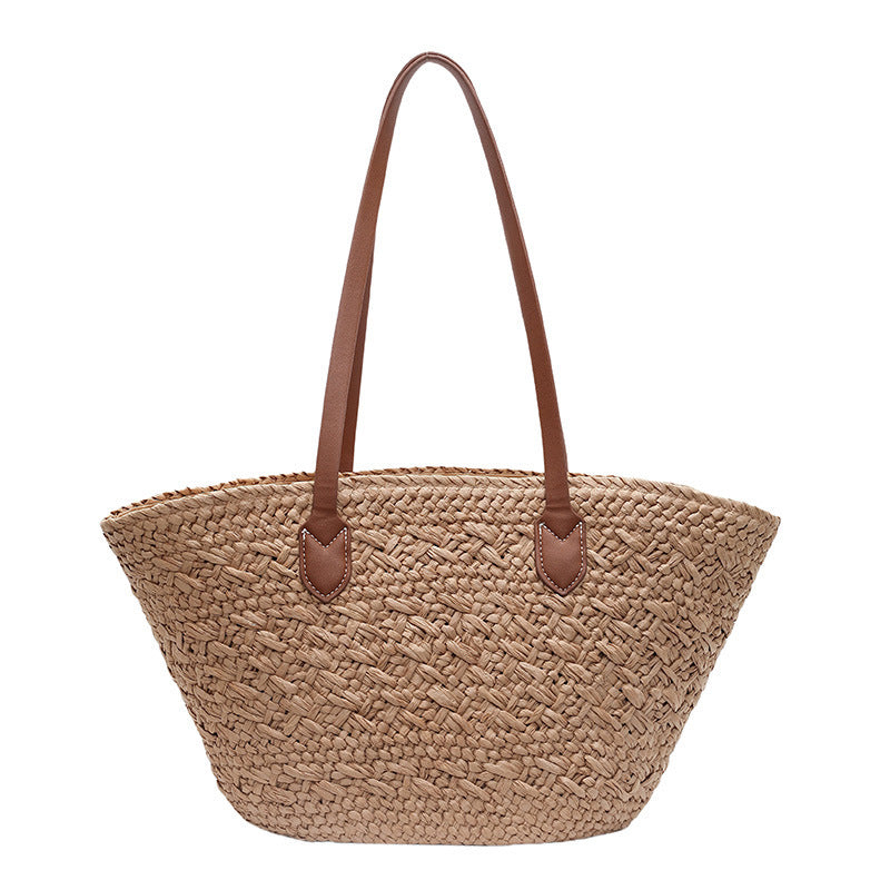 Women's Beach Holiday Popular Woven Large Capacity Totes Commuting Shoulder Bags
