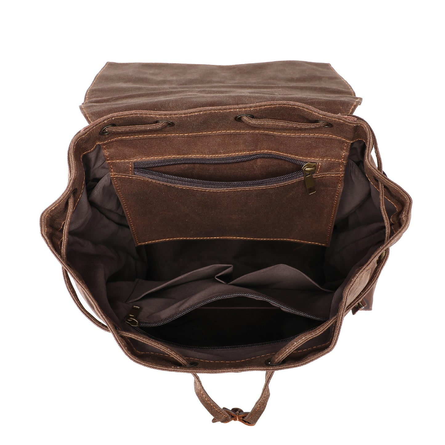 Women's & Men's American Retro Beeswax Canvas Computer Crazy Horse Genuine Leather Bags