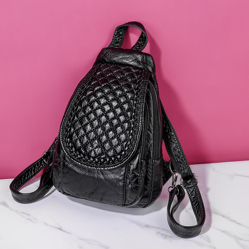 Women's Multifunctional Soft Leather Korean Fashion Women's Backpack