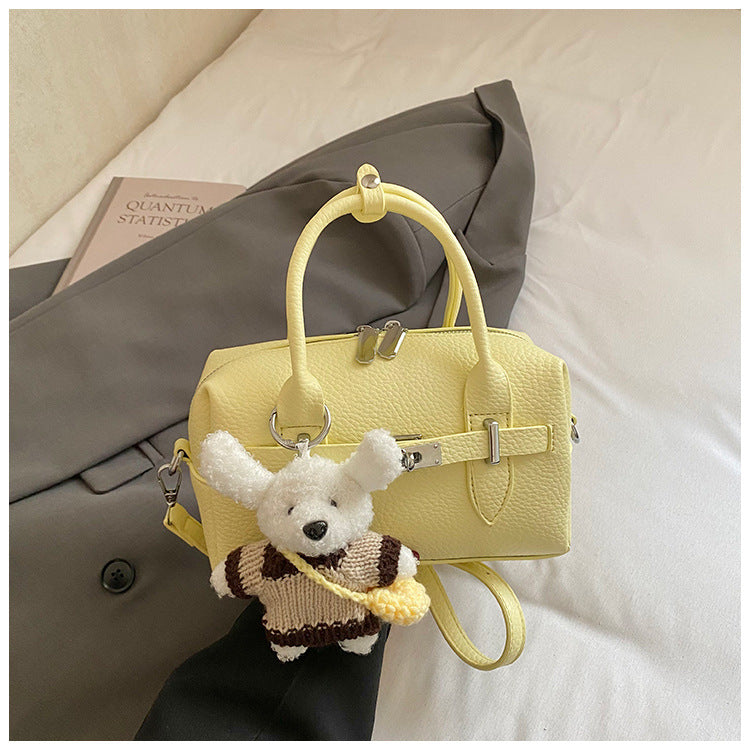 Women's Niche Solid Color Lychee Pattern Pillow Women's Handbag