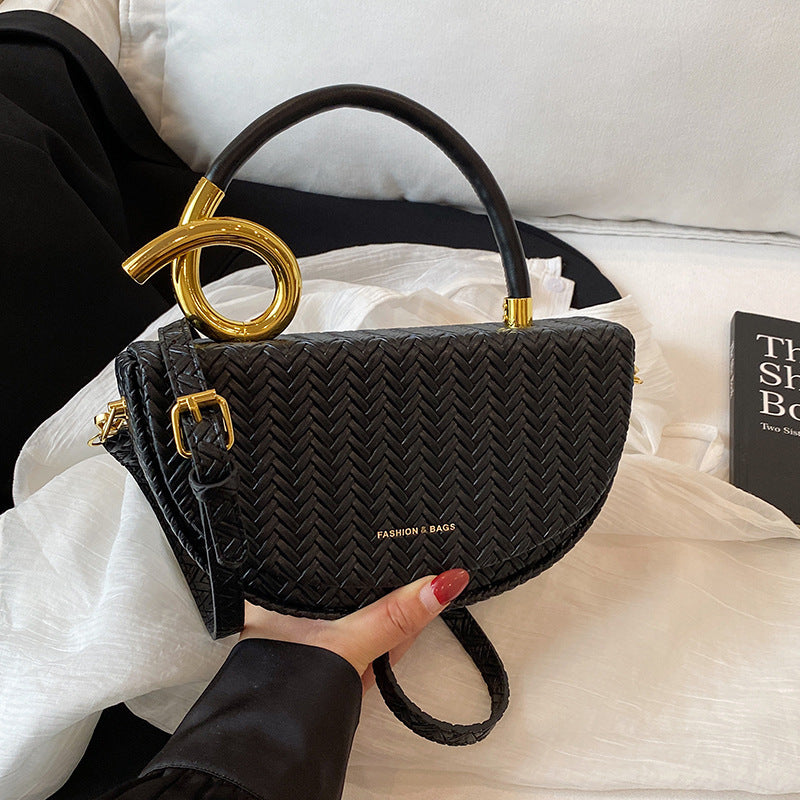 Women's Saddle Light Luxury High Sense Niche Personality Women's Shoulder Bag