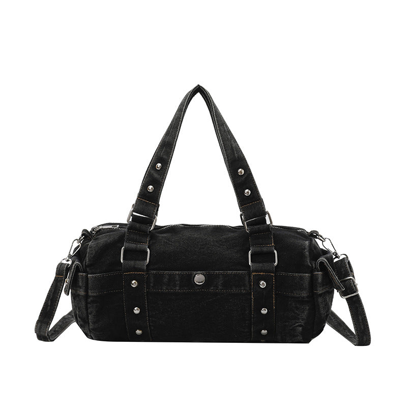 American Street Retro Style Denim Trendy Women's Messenger Bag