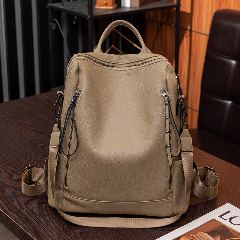 Women's Korean Style Fashionable Soft Leather Leisure Bags