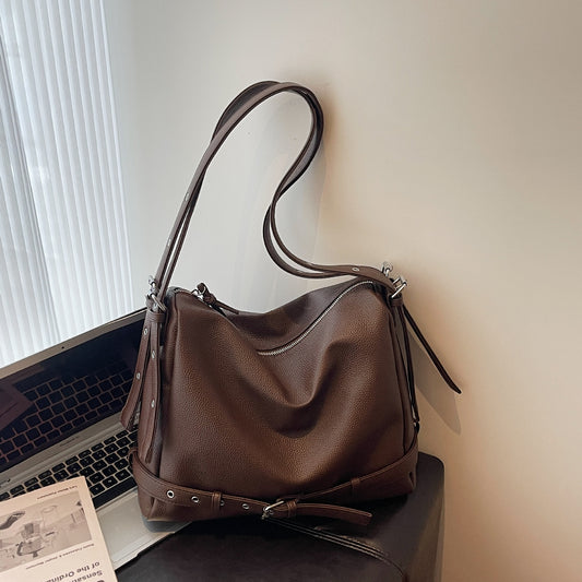 Motorcycle Simple Commute Korean Style Vintage Shoulder Bags