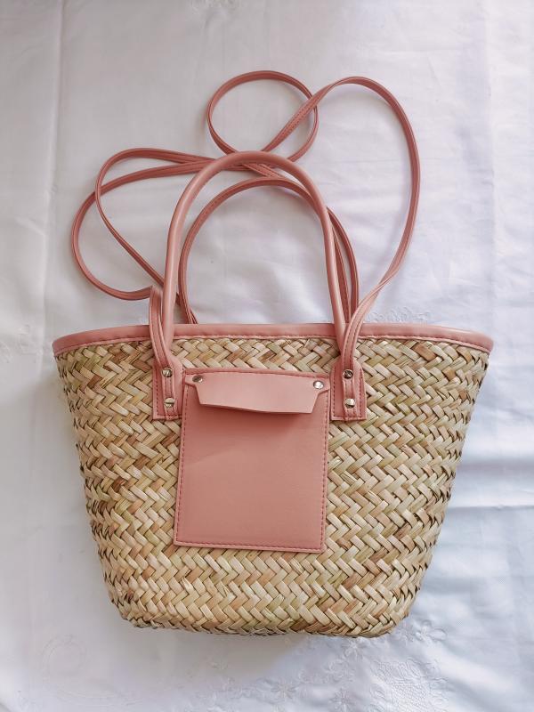 Plants Woven Big Straw Fashion Document Bags