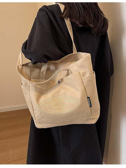 Canvas Thickened Large Capacity Minimalist Commuter Tote Bag