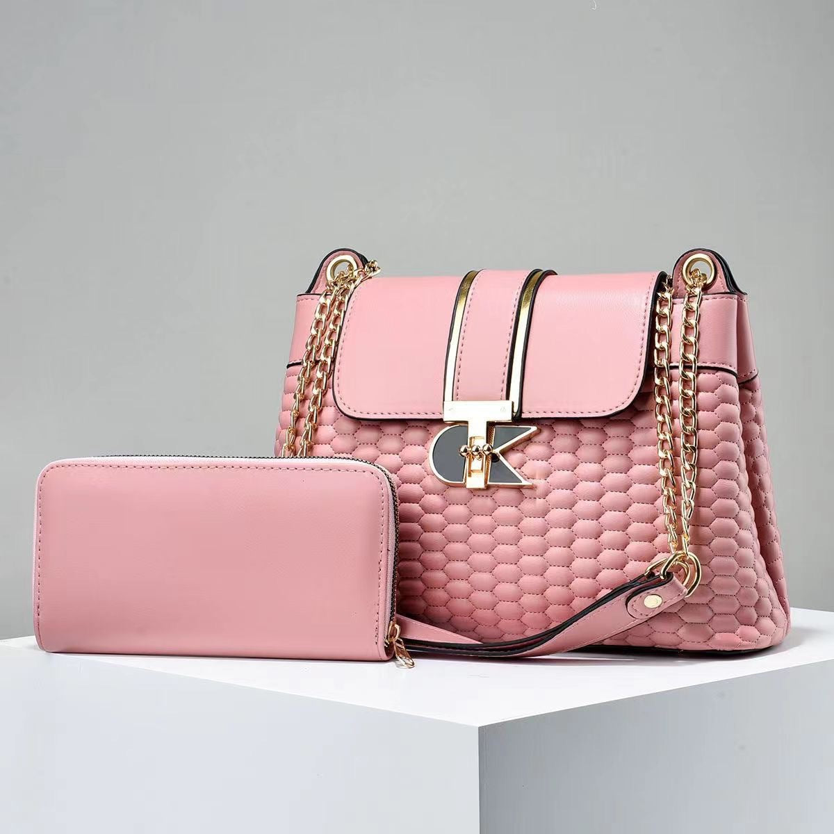 Women's Color Pleated Simple Large Capacity Portable Women's Handbag