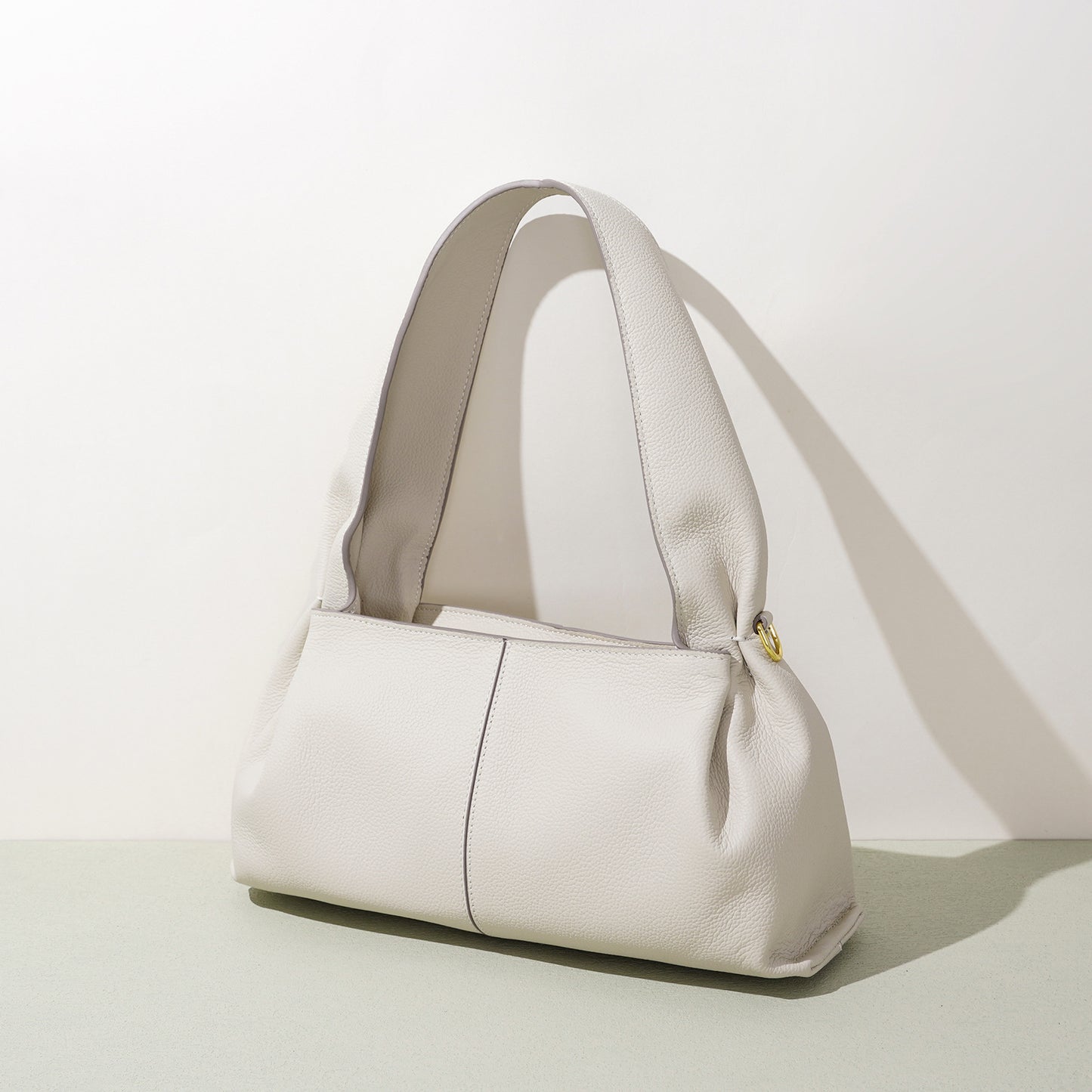 Korean Style Design Genuine Leather Commuter High-grade Cloud Baguette Shoulder Bags