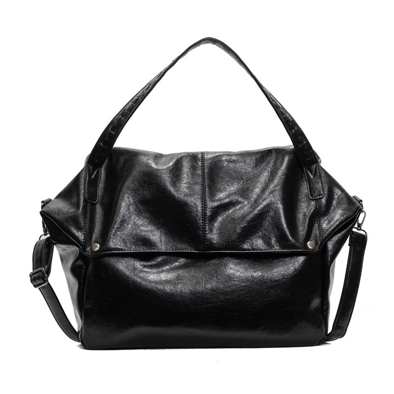 Women's Black Large Capacity Totes American Retro Tote Bag
