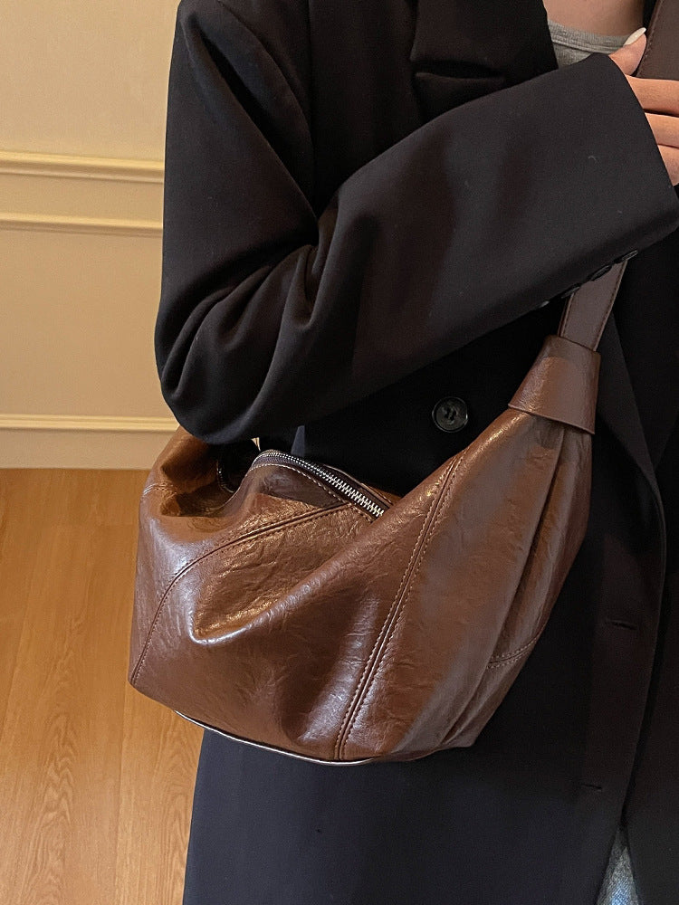 Women's Retro Lazy Style Underarm Dumpling Commute Women's Messenger Bag