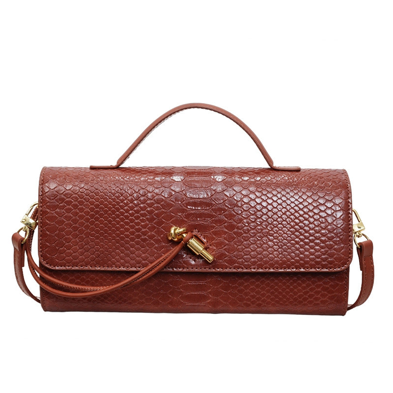 Women's Horizontal Hand Holding Dinner Cardiology Fashion Snake Women's Shoulder Bag